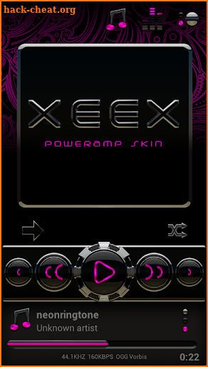 XEEX Poweramp Skin screenshot