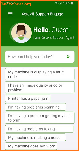 Xerox® Support Engage screenshot