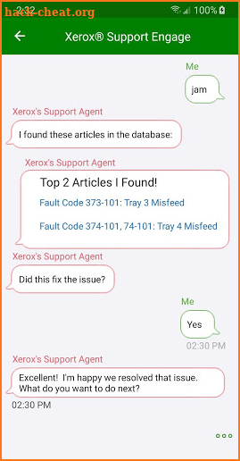 Xerox® Support Engage screenshot