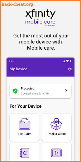 Xfinity Mobile Care screenshot