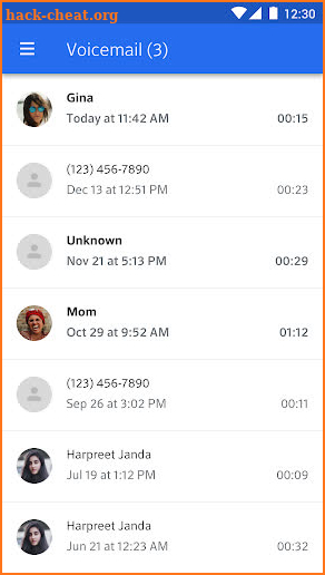 Xfinity Mobile Voicemail screenshot