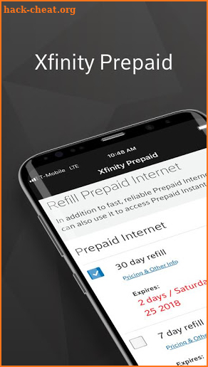 Xfinity Prepaid screenshot