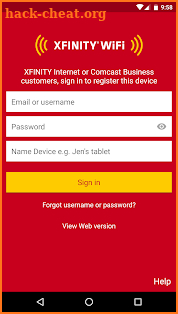 XFINITY WiFi Hotspots screenshot