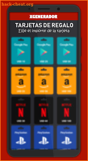 XGenerador - Gift card Sorteos de pavos y tarjetas screenshot