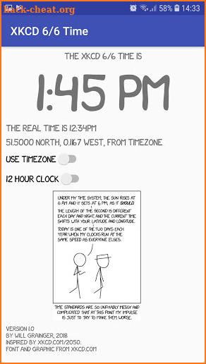 xkcd 6-6 clock screenshot