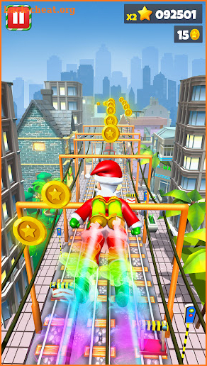 Xmas Santa Surfer Running Game screenshot