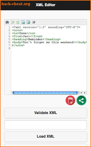 XML Editor and Validator screenshot