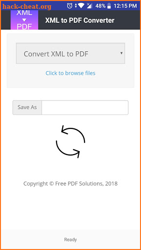XML to PDF Converter screenshot
