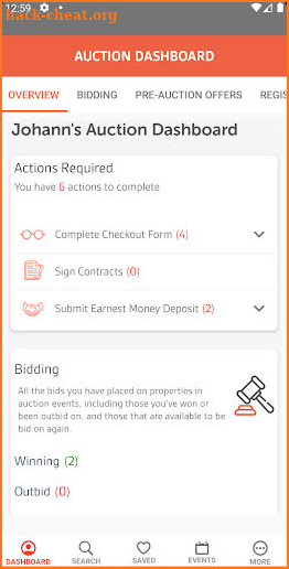 Xome Auctions screenshot