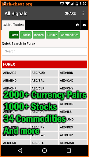 xPairs Forex, stocks, Futures Signals screenshot