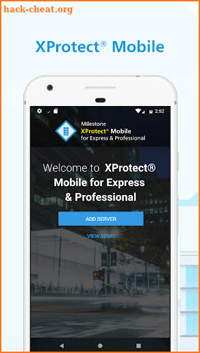 XProtect® Mobile Express & Pro screenshot