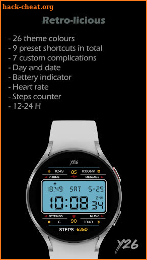 Y26 Retro-licious Watch Face screenshot