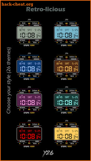 Y26 Retro-licious Watch Face screenshot