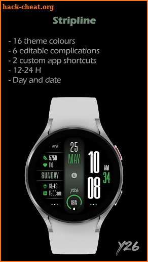 Y26 Stripline Watch Face screenshot