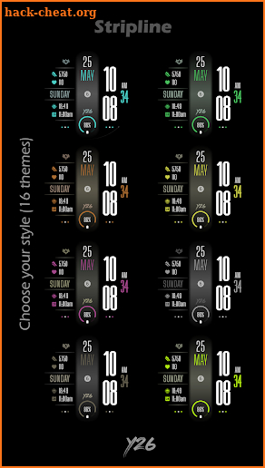 Y26 Stripline Watch Face screenshot