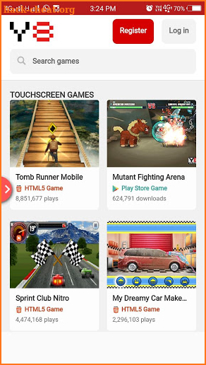 Y8 Mobile App - one app for all your gaming needs screenshot