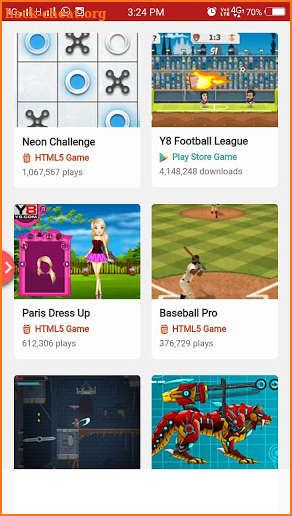 Y8 Mobile App - one app for all your gaming needs screenshot