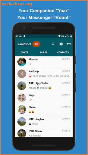 YaaRobot - Auto Reply for WhatsApp screenshot