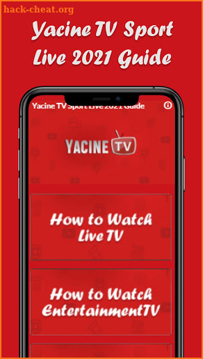 Yacine TV 2021: Free Live Sport Watching TV Guide screenshot