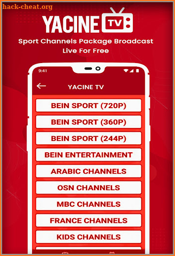 Yacine TV Apk Hint - Yacine Tv screenshot
