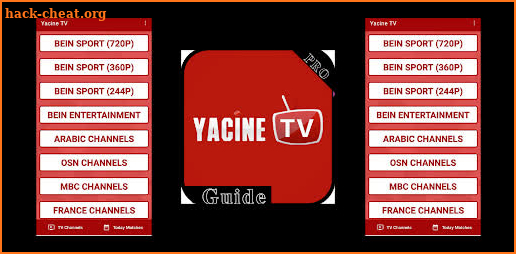 Yacine TV App Live Guide screenshot