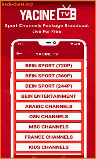 Yacine TV Score Updates screenshot