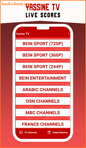 Yacine TV Scores screenshot