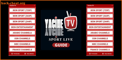 Yacine TV Sport Live App Guide screenshot