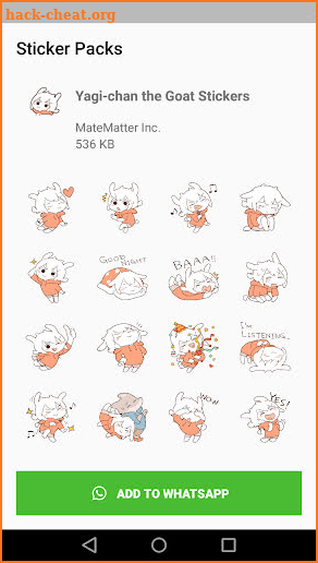 Yagi-chan the Goat Stickers screenshot