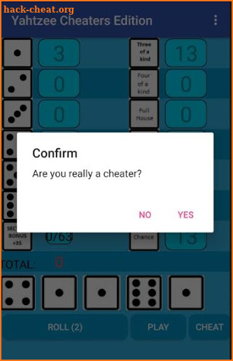 Yahtzee Cheaters Edition screenshot