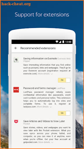 Yandex Browser with Protect screenshot