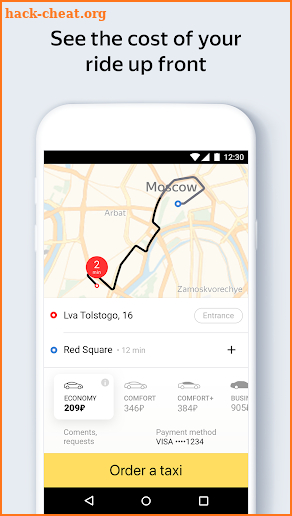 Yandex.Taxi Ride-Hailing Service screenshot