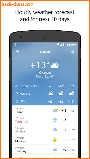 Yandex.Weather screenshot