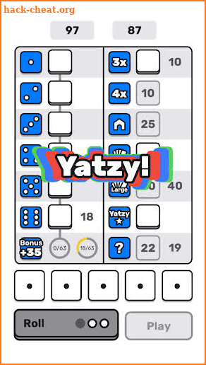 Yatzy screenshot