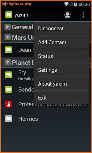 yaxim - XMPP/Jabber client screenshot