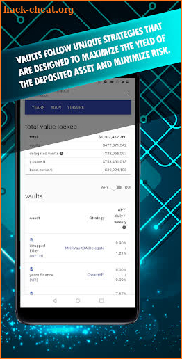 Yearn finance Mobile screenshot