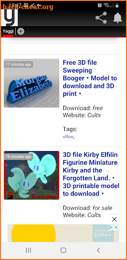 Yeggi 3D Models screenshot