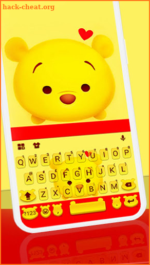 Yellow Bear Keyboard Theme screenshot