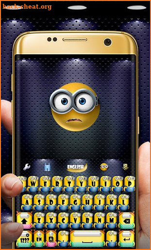 Yellow Cartoon GO Keyboard Theme screenshot