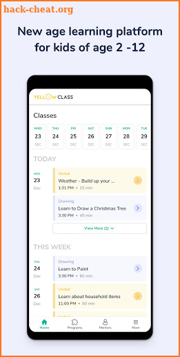 Yellow Class - Kids Live Hobby Classes screenshot