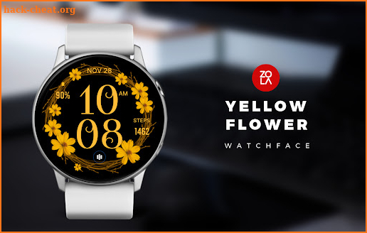 Yellow Flower Watch Face screenshot