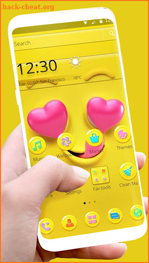 Yellow Smile Love Face Theme screenshot