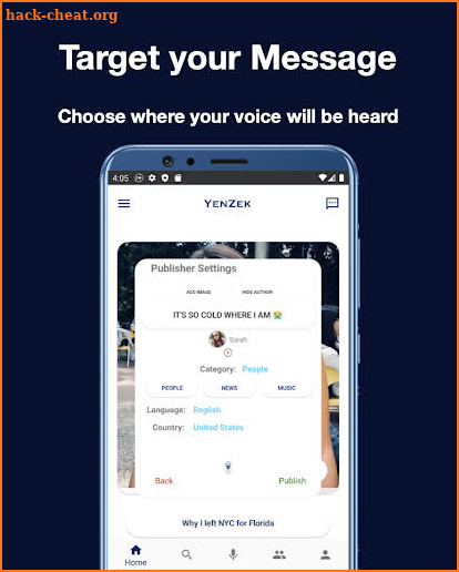 YenZek — Broadcast Your Voice and Make Friends screenshot