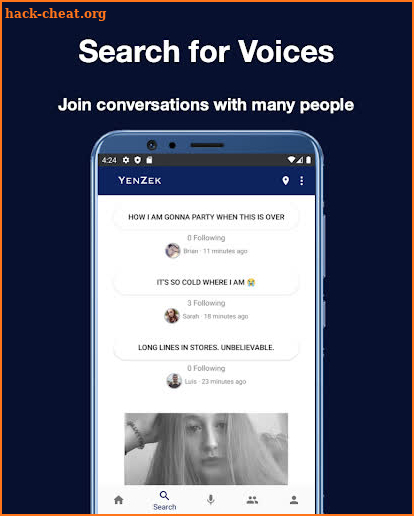 YenZek — Broadcast Your Voice and Make Friends screenshot
