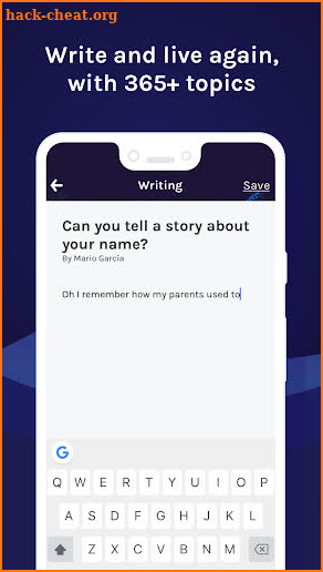 Yester: Write the story of your life screenshot