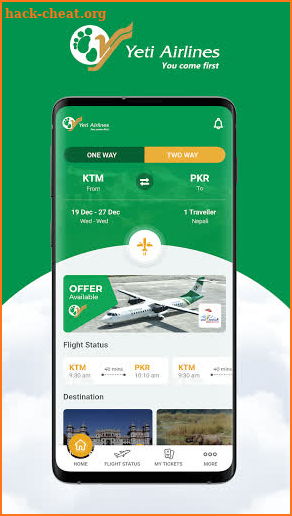 Yeti Airlines screenshot