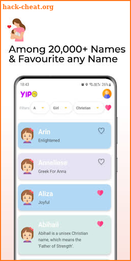 YIPO - Cute Baby Names screenshot