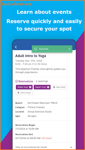 YMCA Pulse screenshot