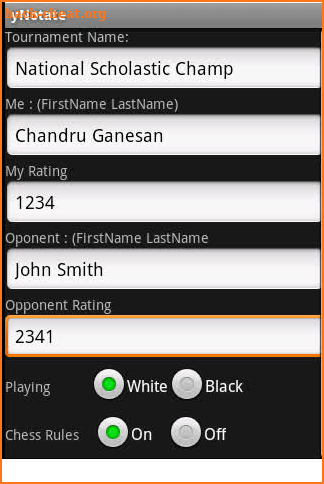 yNotate Chess Recorder screenshot