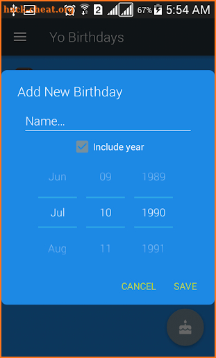 Yo Birthdays Reminder screenshot
